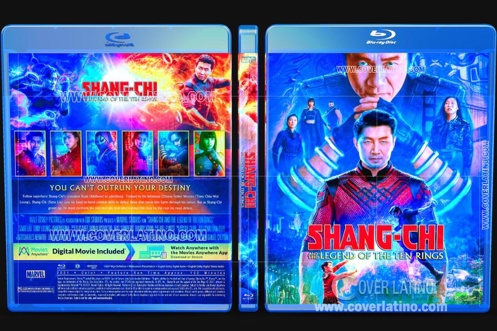 Shang-Chi and the Legend of the Ten Rings (2021) caratula blu-ray + label disc