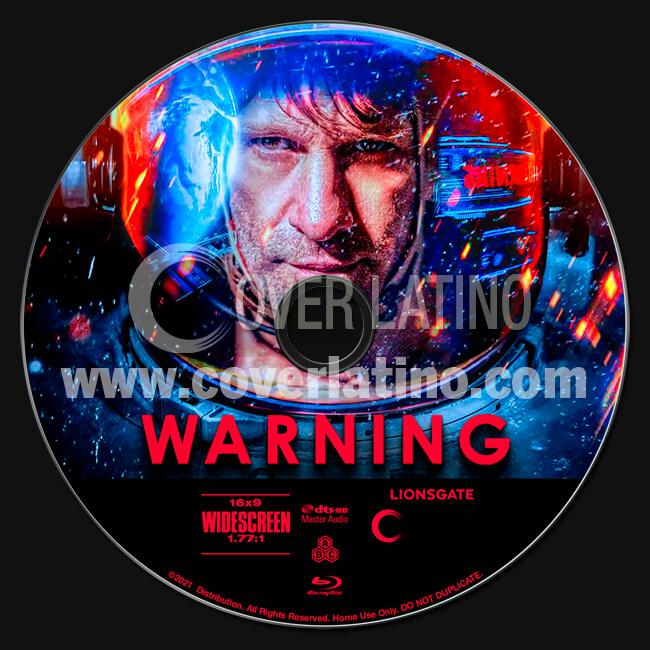Warning (2021) caratula blu-ray + label disc