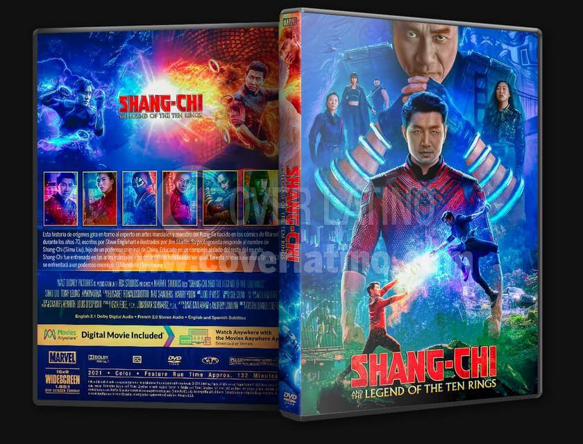 Shang-Chi and the Legend of the Ten Rings (2021) caratula dvd + label disc