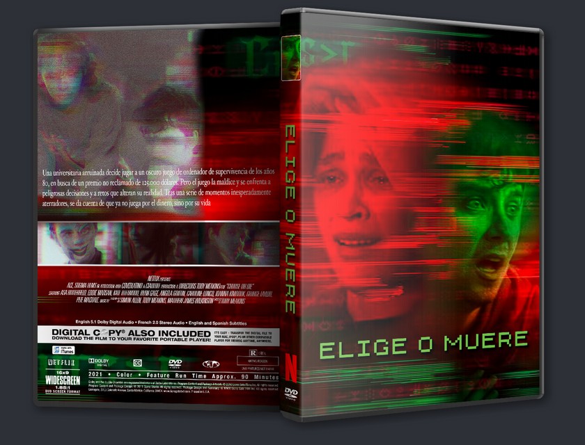 Choose or Die (2022) Elige o muere caratula dvd + label disc