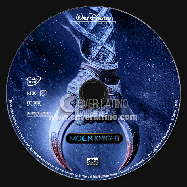 Moon Knight (2022) caratula dvd + label disc CARATULA CIRCULAR
