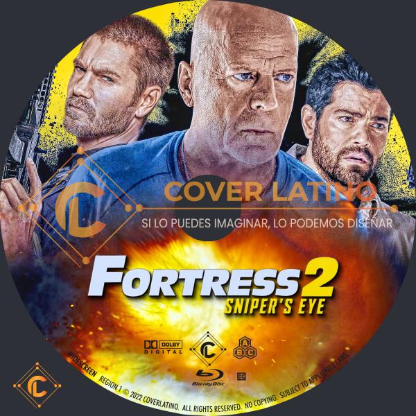 Fortress: Sniper's Eye (2022) caratula bluray + label disc